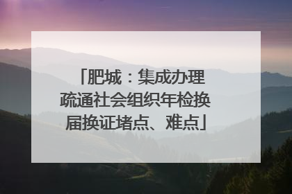 肥城：集成办理 疏通社会组织年检换届换证堵点、难点